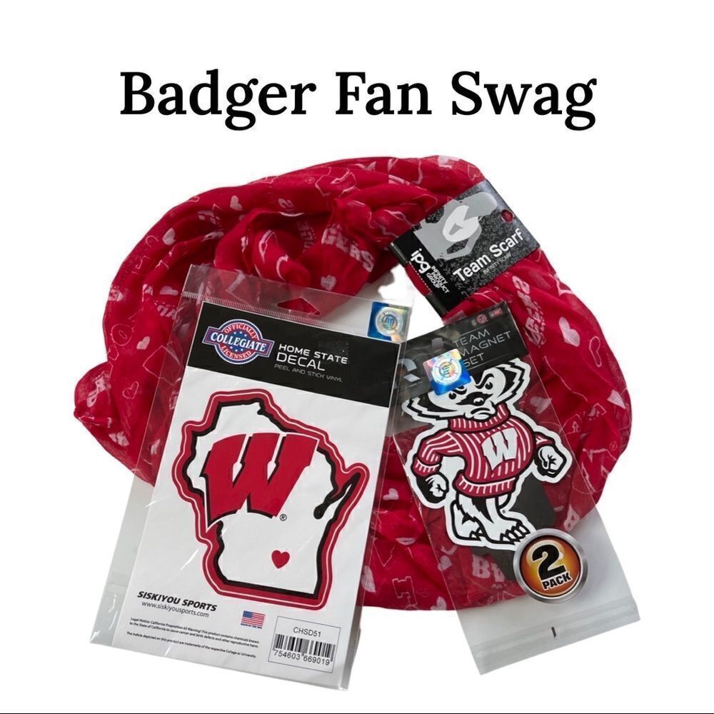 Wisconsin Badger 4 Pc Biggest Fan Kit • NWT